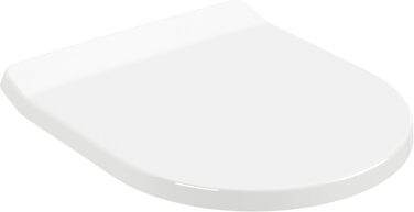 Сидіння для унітаза Villeroy & Boch Architectura D-подібне, біле глянцеве, з мікроліфтом (SoftClose), знімне, термопласт (дуропласт), арт. 98M9C101