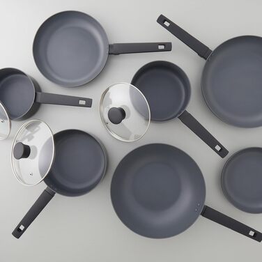 Набір сковорідок Russell Hobbs COMBO-8694 Shield (3 шт.): 20, 24, 28 см, індукція, антипригарне покриття, сірий колір