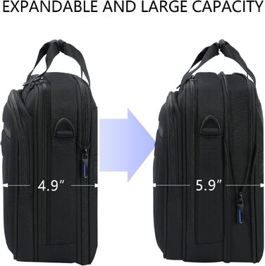 Сумка для ноутбука VANKEAN Premium Briefcase, чохол для ноутбука до 15.6 дюймів, чорно-синя