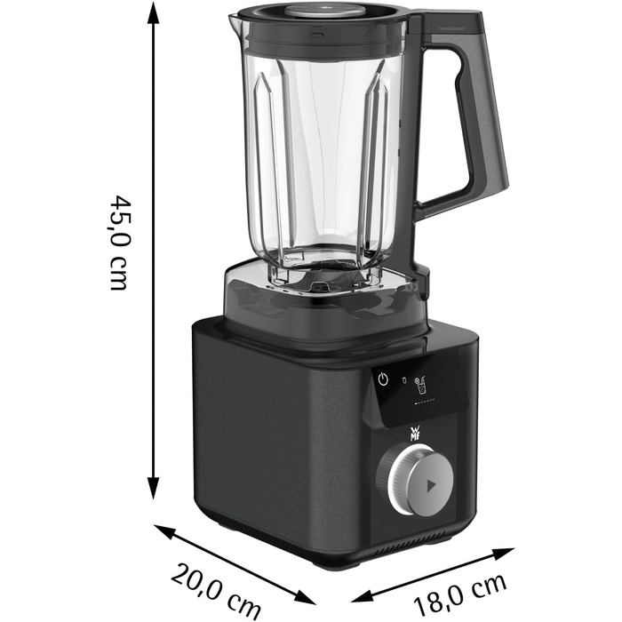 Блендер WMF Master Hochleistungsmixer 1.75л, 1600 Вт, подрібнювач льоду, електричний, для смузі та коктейлів