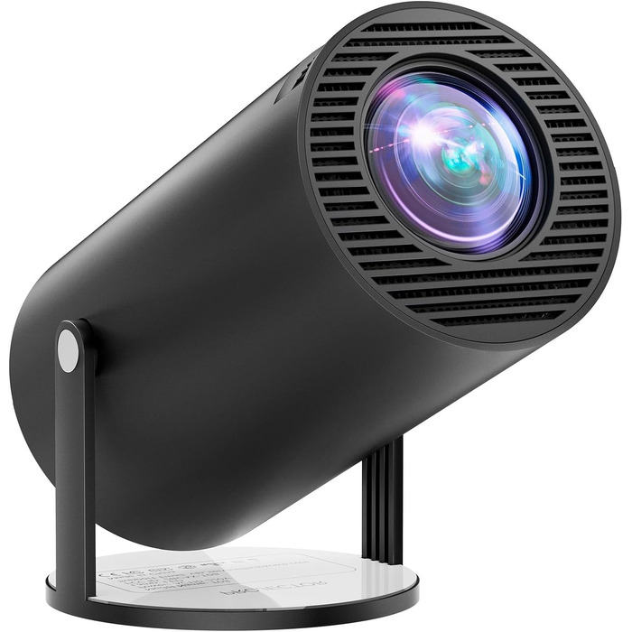 Mini проектор 4K Beamer 2026 з Android 14, Wi-Fi 6, Bluetooth 5.4, автоматичною корекцією трапеції, 20000 люмен, портативний для домашнього кінотеатру (Чорний, 15x11x18 см)