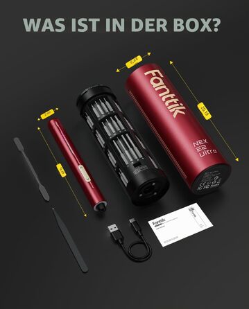Набір міні-викруток Fanttik E2 Ultra 50-в-1, електричний, 3.7V, 0.6 Нм, для ремонту iPhone, ноутбуків, окулярів, годинників (червоний)
