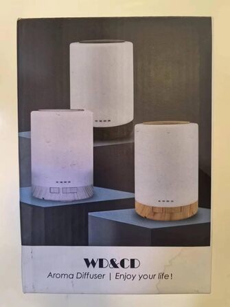 Аромадифузор WD&CD 300 мл, ультразвуковий з LED-підсвіткою, зволожувач повітря для ароматерапії, легка деревна текстура, для дому, офісу та йоги