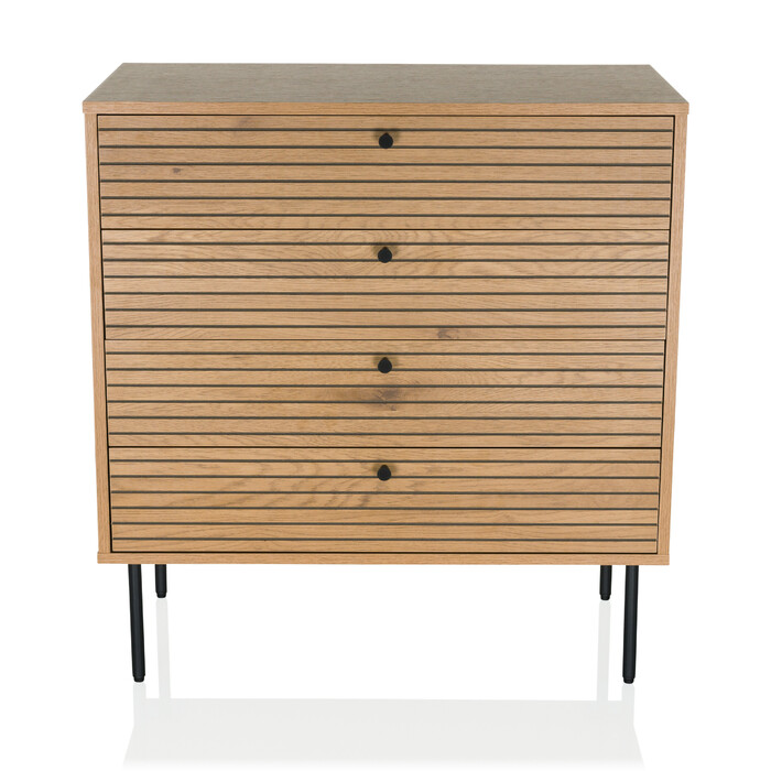 Комод LINNO K 80x40x85 см 4 шухляди дуб hjh LIVING