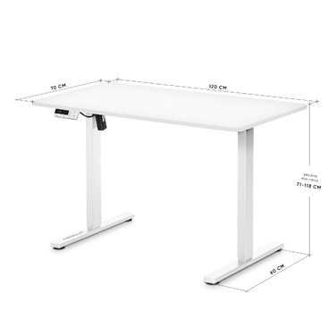Стіл Mealux PowerDesk Lite XL White (арт. EVO-202 Lite W/W)