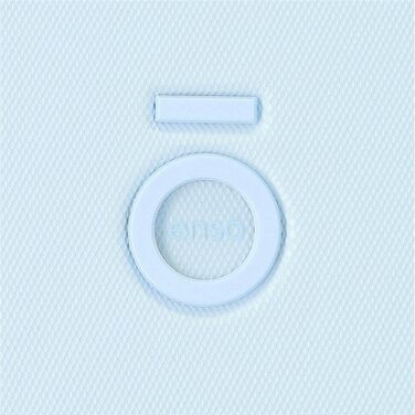 Жорсткий чемодан Enso Annie Green 55x40x20 см, 37 л, TSA-замок, 4 подвійні колеса, синій, ручна поклажа, ABS-пластик