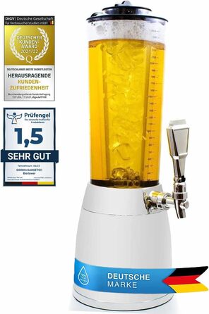 Пивна колона 4,0L з охолодженням 1,3L, хромована | Пивна вежа, диспенсер для напоїв