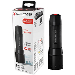 Ліхтарик Ledlenser P7 Core універсальний, LED, 450 люмен, фокусування, дальність 300 м, на батарейках AAA, три режими яскравості