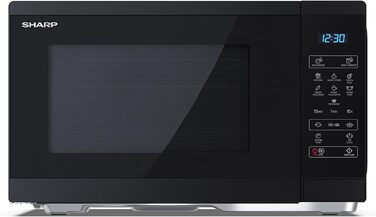 Мікрохвильова піч SHARP YC-MS252AE-B, 900 Вт, 11 режимів, функція розморожування, чорна