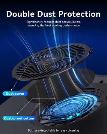 Ігровий охолоджувач для ноутбука llano V12 RGB Cooling Pad, підставка з вентиляторами, чорний