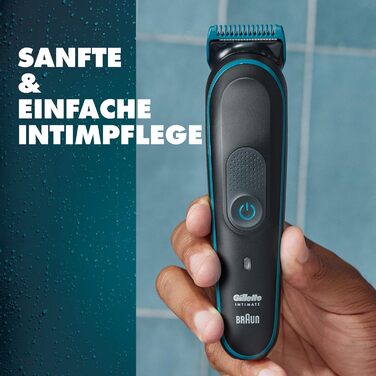 Інтимний тример Gillette Intimate i5 для чоловіків, водонепроникний бездротовий бритва для інтимної зони з довговічними лезами для сухого і вологого гоління