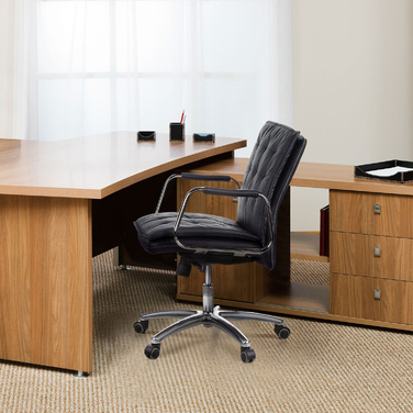 Офісне крісло / Крісло для керівника VILLA 10 Nappa Leather Black hjh OFFICE