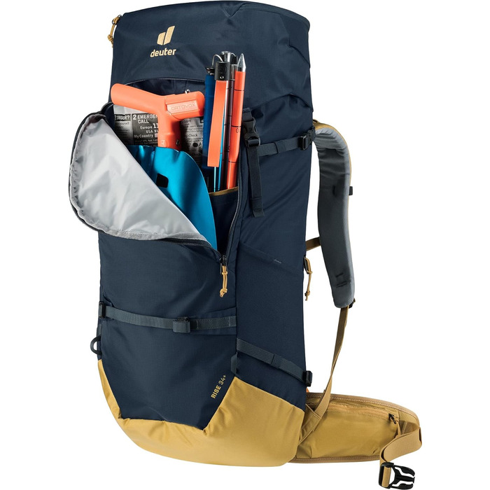 Туристичний рюкзак Deuter Rise 34+ L для снігоступів, інк-карамель