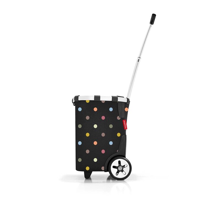 Reisenthel Carrycruiser Dots – Сумка-візок для покупок із міцною алюмінієвою рамою, плечовим ременем, знімною сітчастою внутрішньою кишенею, водовідштовхувальна