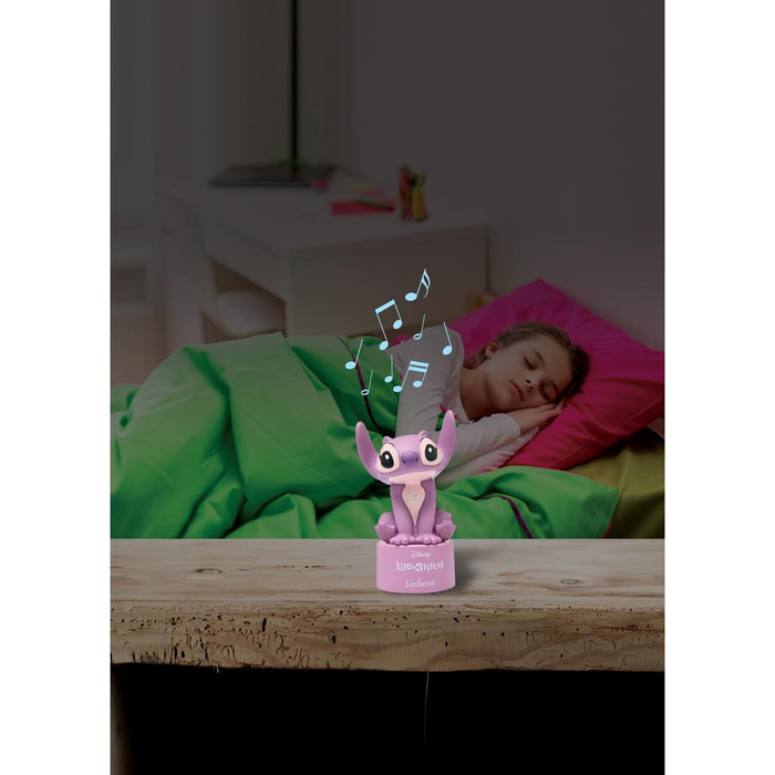 Дитячий Bluetooth-нічник Lexibook Disney Stitch & Angel, рожевий, модель NS02D1