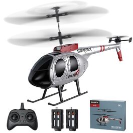 SIMREX Радіокерований гелікоптер 2.4 GHz, 2 режими швидкості, 20 хв польоту, для хлопчиків та дівчаток, іграшка для дітей
