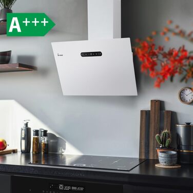 Витяжка кухонна KKT KOLBE BASE6004S 60 см, чорна, скло та нержавіюча сталь, LED-підсвітка, керування жестами та SensorTouch, режим відведення та рециркуляції