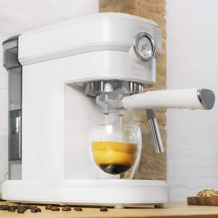 Кавомашина Cecotec Cafelizzia 790 Steel Pro - Еспресо та Капучино, 1350 Вт, 20 Бар, Манометр, 1.2л, Нержавіюча сталь
