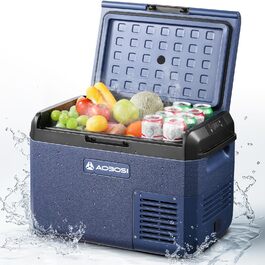 Автомобільний компресорний холодильник AAOBOSI 25л 12/230V, Водонепроникний IPX4 (-20°C до +20°C) для Авто, Фудтраків, Кемпінгу, Риболовлі