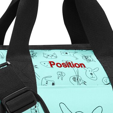 Дитяча дорожня сумка reisenthel Allrounder M Kids Mint із милим тваринним принтом, для дітей, з кріпленням на валізу