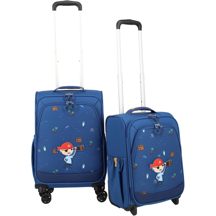 Дитяча валіза на 2 колесах Travelite MINIMOVER, ручна поклажа, з переробленого поліестеру, 44 см, 1,9 кг, пірат синя