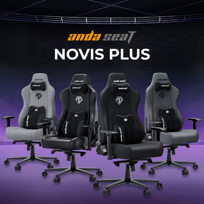 Крісло ігрове Anda Seat Novis Plus Fabric Dark Grey Size XL
