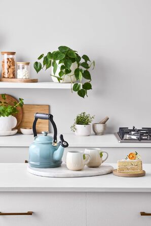 Емальований чайник Le Creuset Halber зі сталі з металевим фінішем, 1.25 л, колір «Морська сіль»