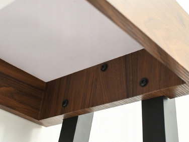 Консольний столик Mebel-Partner, чорний / напівглянцевий горіх, 105 x 75 x 35 см