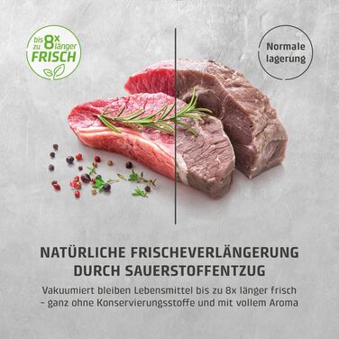 Вакууматор CASO Vacu OneTouch Eco-Set: бездротовий ручний пристрій з 3 скляними контейнерами, 10 ZIP-пакетами та стікерами Food Manager, акумуляторний, чорний
