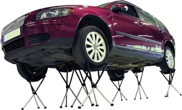 Складаний триногий стілець-табурет Walkstool Comfort з алюмінію, висота сидіння 55 см, до 250 кг, чорно-сірий