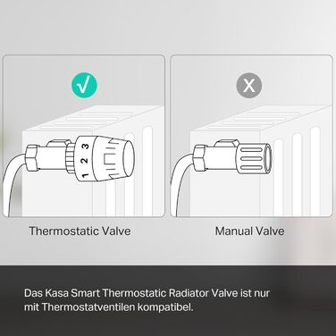 TP-Link Kasa Smart Термостат для радіатора WiFi Starter Kit (Хаб + 1 Термостат), Керування опаленням через додаток Kasa, Геофенсинг, Розпізнавання відкритих вікон, Matter, Сумісність з Alexa