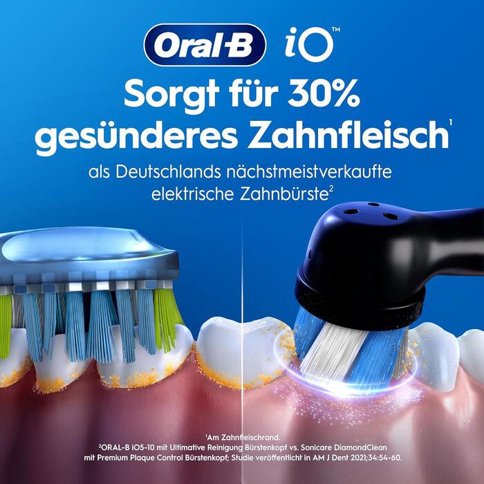 Електрична зубна щітка Oral-B iO Series 3, комплект з 2 щітками (матовий чорний та ніжно-рожевий) та 4 насадками