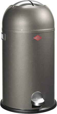 Смітник Wesco Kickmaster 33 л графітовий, сталь/нерж. сталь, 37.5x37.5x69 см