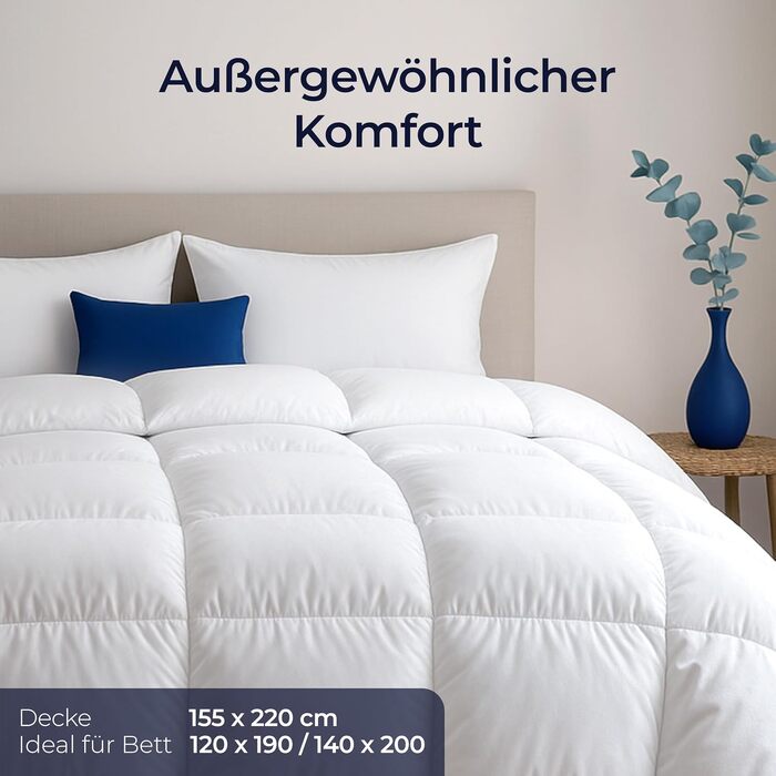 Зимова ковдра Dreamzie Komfort 135x200 см, пухова наповнювач 650 г/м², тепла та м'яка