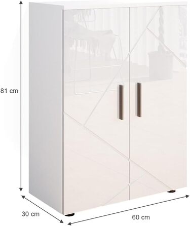 Пенал Vicco Irma білий глянець 60x81 см, для ванної кімнати