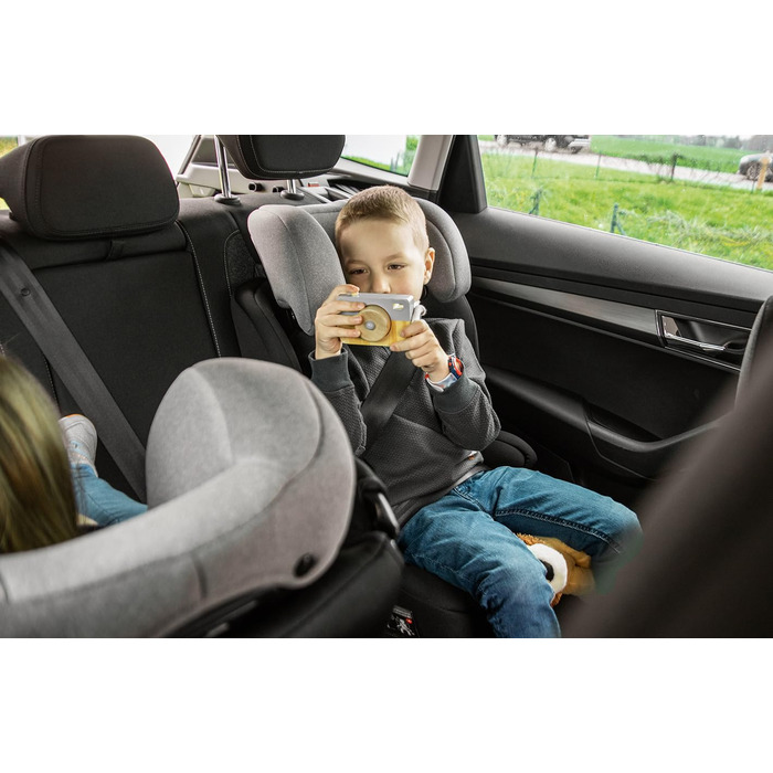 Дитяче автокрісло Booboo Safety Berlin i-Size без Isofix, від 1 року, для зросту 76-150 см, зростаюче, чорний/сірий