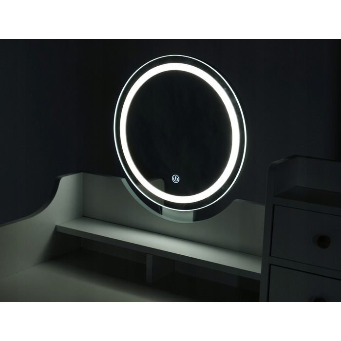 Туалетний столик з LED-дзеркалом Scandi 09 у скандинавському стилі