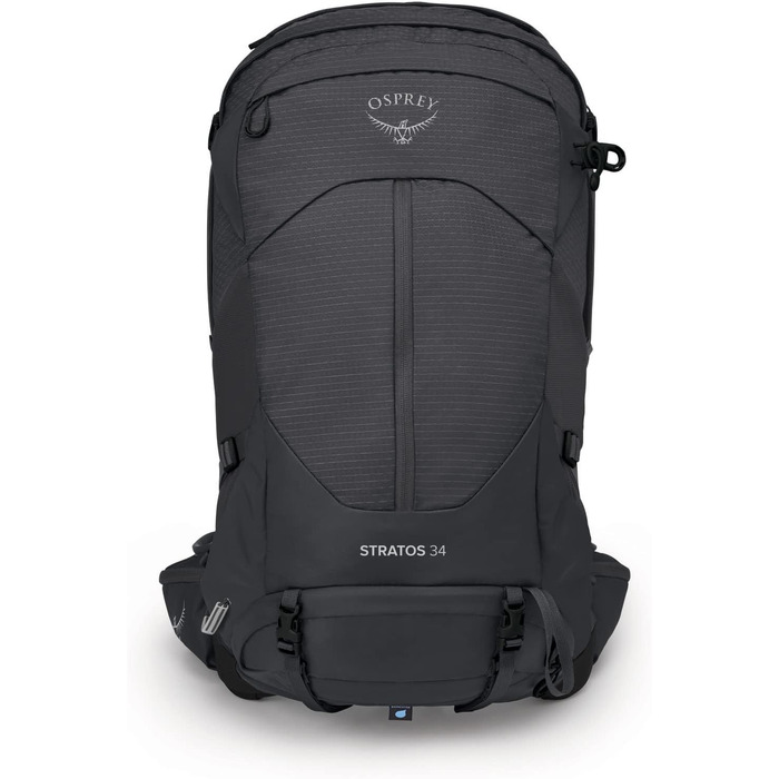 Туристичний рюкзак Osprey Stratos 34 для чоловіків, Tunnel Vision Grey