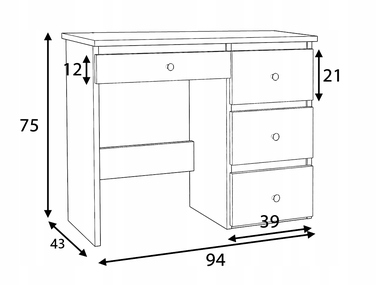Тумба під умивальник Martigo Plus, білий матовий, 94 x 75 x 43 см