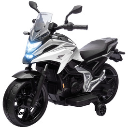 Електромотоцикл для дітей Honda, 3 км/год, музика та світло, для дітей 3-6 років, до 30 кг, білий
