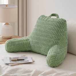 Подушка для читання Blissful Diary з піною Memory Foam для спини, для дорослих та дітей, для ліжка та дивана, з підлокітниками, кишенями, знімним чохлом, колір шавлії