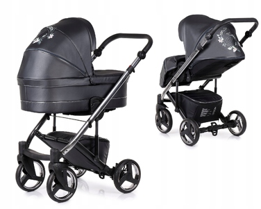 Дитячий візок EMJOT NERI COBALT FLEUR 2в1 — багатофункціональний
