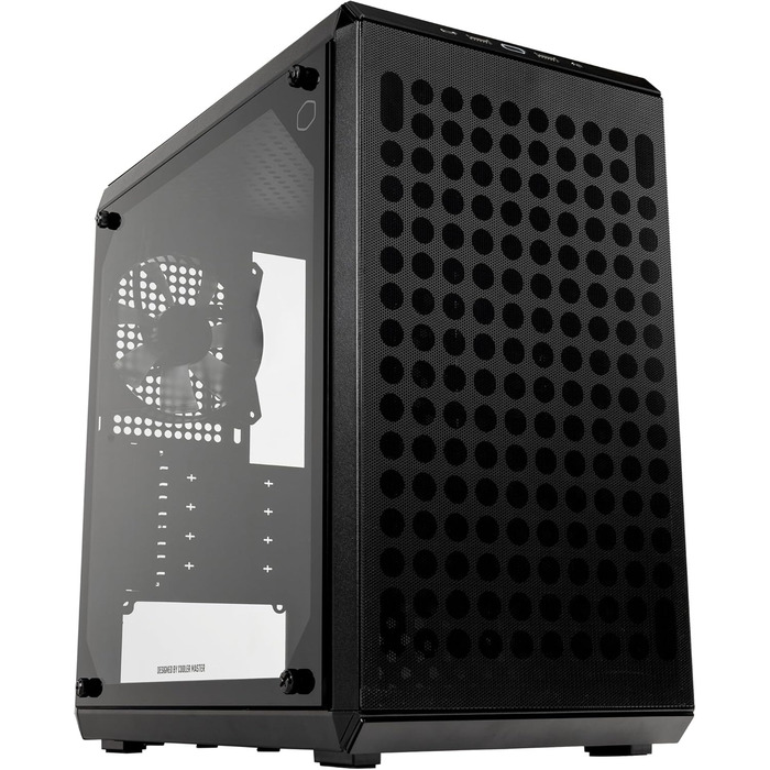 Корпус Cooler Master MasterBox Q300L V2 mATX Mini Tower з загартованим склом, 120 мм вентилятор, підтримка USB 3.2 Gen 2x2 Type-C, багатоваріантне охолодження