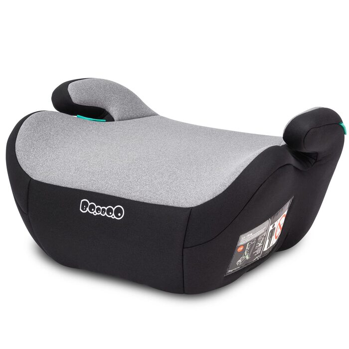 Дитяча автопідставка Booboo Safety Madrid, без Isofix, для дітей 125-150 см (15-36 кг), i-Size, чорний/сірий