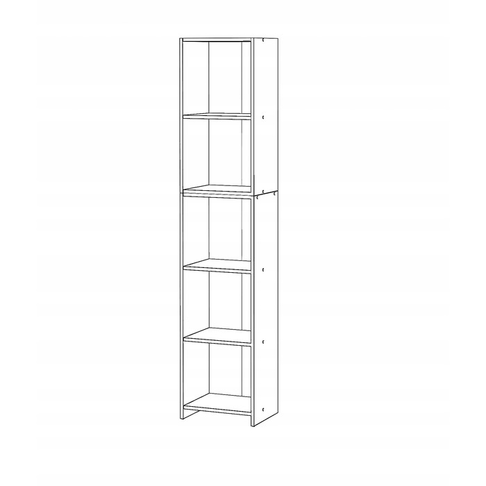 Стелаж Stiv-Meble, дуб вотан, 40 x 189,4 x 30,4 см