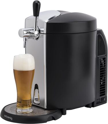 H.Koenig Bierzapfanlage BW1778: Система для пива з нержавіючої сталі, інтегрована охолодження 4°C, сумісна з 5л кегами, професійне використання