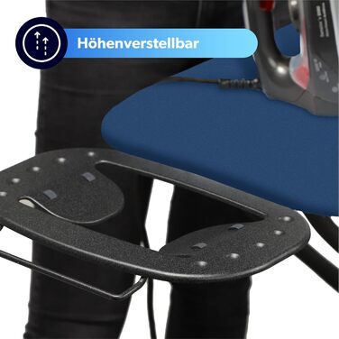 Праскадошка KADAX 120x38 см, складана, регульована по висоті, з антипригарними ніжками та 8 мм пінною підкладкою, темно-синя