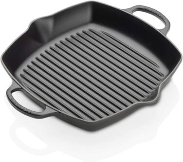 Сковорода-гриль LE CREUSET Signature квадратна 30 см, чавун, чорна матова, для всіх плит та духовок