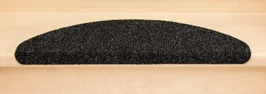 Набір килимків на сходи Metzker Ramon MW напівкруглі, антрацит, 65x21x3,5 см, 15 шт.