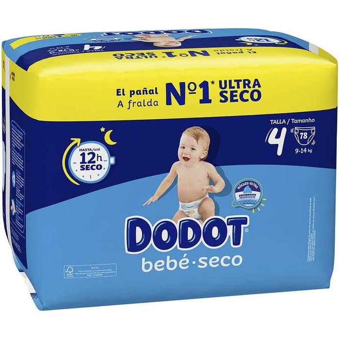 Підгузки Dodot Bebé-Seco розмір 3 (6-10 кг), 84 шт, забезпечують сухість до 12 годин